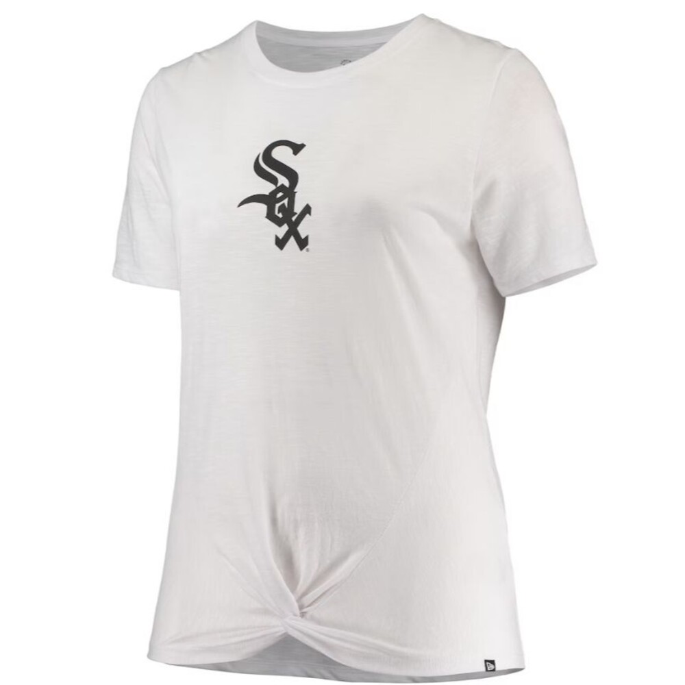 NWT - Women's New Era White Chicago White Sox Plus Size Front Knot T-Shirt 3XL